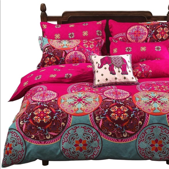 Boho Bedding Duvet Cover 3 piece set - Picture 5 of 6
